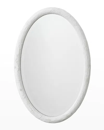 Jamie Young Ovation Oval Mirror In White