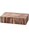 Jamie Young Palm Marquetry Box In Brown