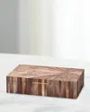 Jamie Young Palm Marquetry Box In Brown