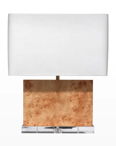 Jamie Young Parallel Table Lamp In Natural Burl Wood