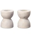 Jamie Young Petit Set Of 2 Marble Candlesticks