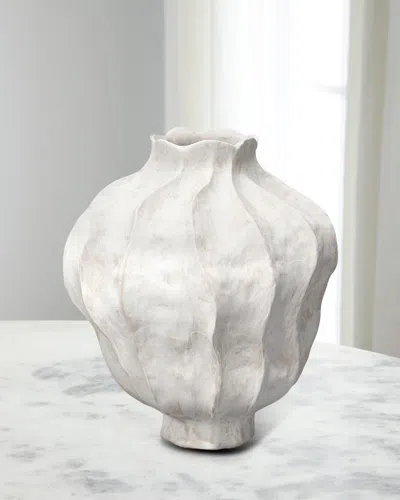 Jamie Young Poppy Porcelain Decorative Vase In White