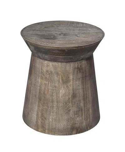 Jamie Young Porcini Wood Side Table In Gray