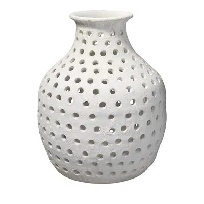 Jamie Young Porous Vase In White