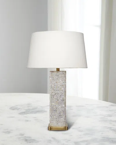 Jamie Young Preston 30" Mother Of Pearl Table Lamp In White