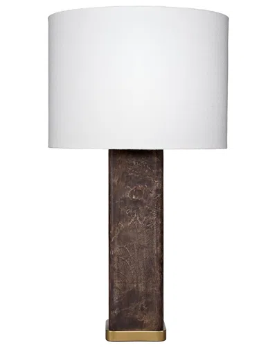 Jamie Young Preston Burl Wood Table Lamp With Linen Shade