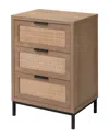 Jamie Young Reed 3-drawer Side Table In Brown