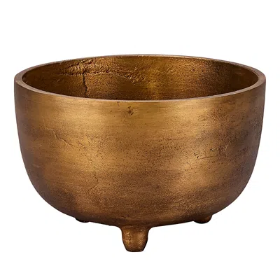 Jamie Young Relic Metal Footed Decorative Bowl In Brown
