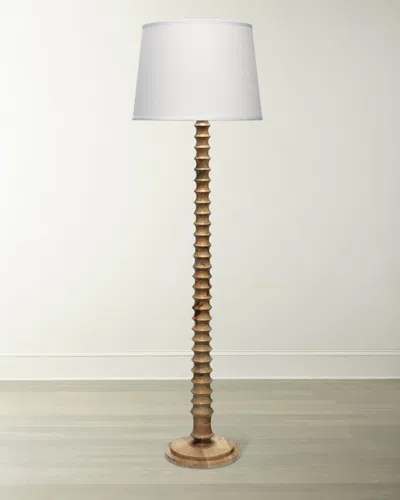 Jamie Young Revolution Floor Lamp In Bleached Wood