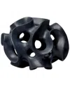 Jamie Young Ribbon Sphere Decor In Black Resin