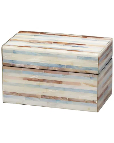 JAMIE YOUNG JAMIE YOUNG CO. ROOSEVELT MOTHER-OF-PEARL DECORATIVE BOX, SMALL