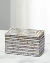 Jamie Young Roosevelt Small Mother-of-pearl Box In Grey