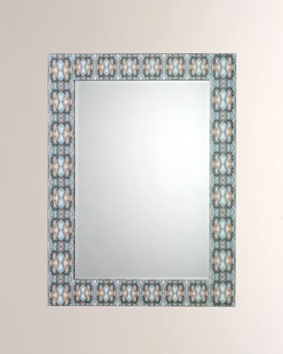Jamie Young Rorschach Mirror In Grey And Cream Lacquer