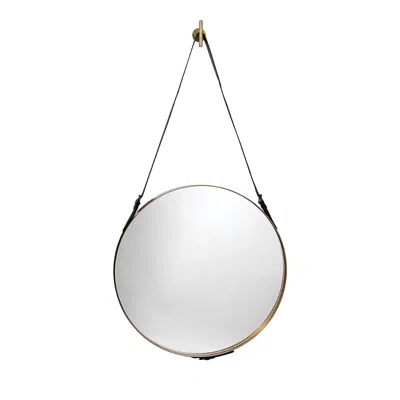 Jamie Young Round Mirror, Antique Brass In Gold