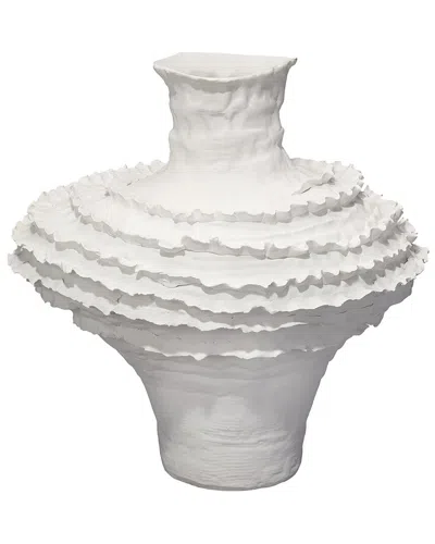 JAMIE YOUNG JAMIE YOUNG RUFFLE CERAMIC DECORATIVE VASE