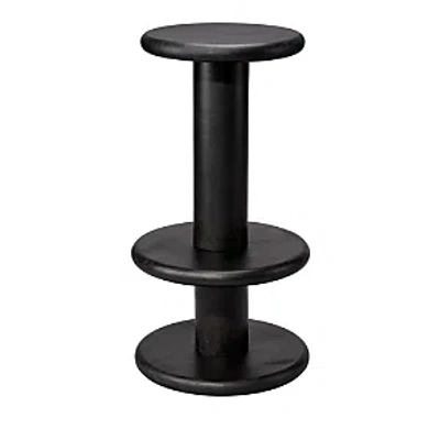 Jamie Young Rye Wood Barstool In Black
