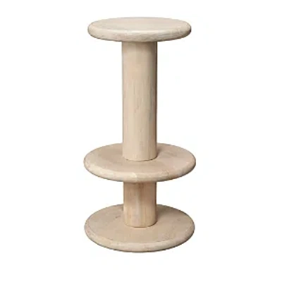 Jamie Young Rye Wood Barstool In Cream