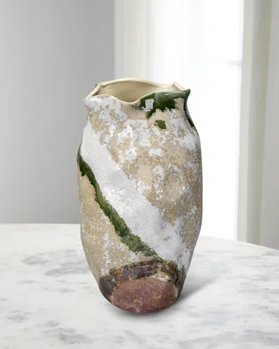 Jamie Young Sandcastle Large Vase, 18" In Multi