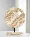 Jamie Young Satellite Marble Decorative Stand In Cream