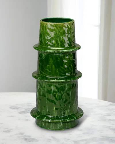 Jamie Young Saturn Large Vessel, 15" In Green
