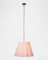 Jamie Young Scalloped 24" Hanging Pendant In White Linen