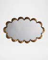 Jamie Young Scalloped Mirror In Brass