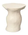 Jamie Young Sculpt Side Table In White