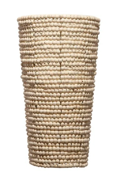 Jamie Young Seawall 1-light Beaded Cone Wall Sconce, Natural In Brown