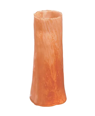 Jamie Young Sequoia Glass Decorative Vase In Orange