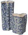 Jamie Young Set Of 2 Cloud Ceramic Decorative Vases