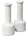 Jamie Young Set Of 2 Trumpet Marble Candlesticks