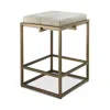 Jamie Young Shelby Hair Hide Counter Stool In Cream
