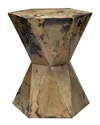 Jamie Young Small Crown Metallic Side Table In Brown