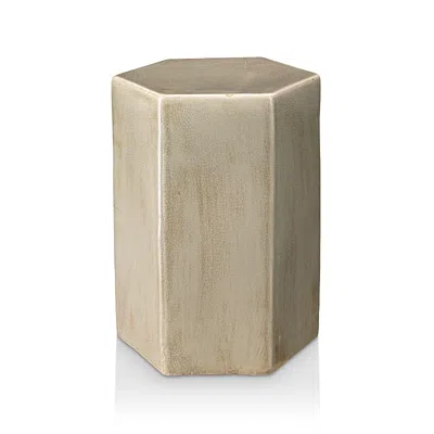 Jamie Young Small Porto Side Table In Pistachio Ceramic