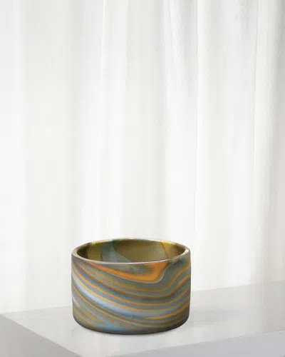 Jamie Young Small Terrene Vase In Grey Swirl Glass In Multi