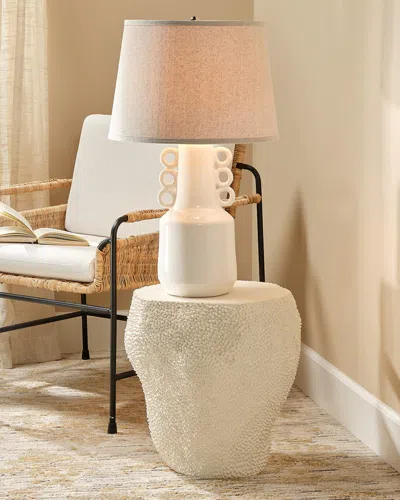 Jamie Young Small Uni Side Table In White