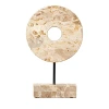 Jamie Young Soleil Marble Decorative Stand In Cream
