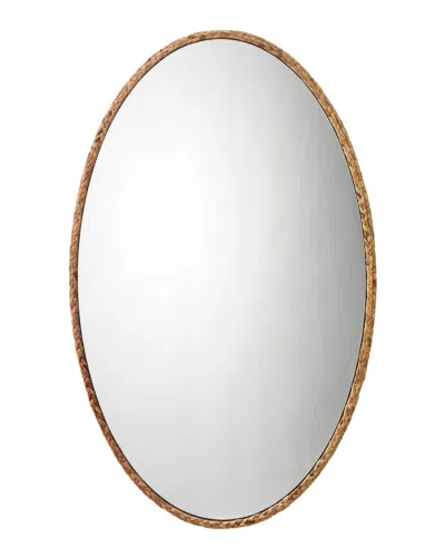 Jamie Young Sparrow Braided Oval Mirror In Natural Seagrass