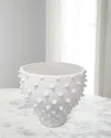 Jamie Young Spike Vase In Textured Matte White