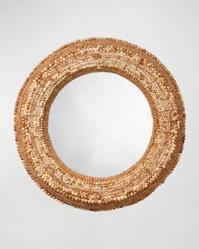 Jamie Young Strand Beaded Mirror In Natural