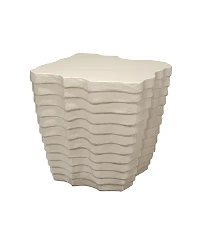 Jamie Young Strata Side Table In White