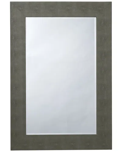 Jamie Young Structure Shagreen Rectangle Mirror In Grey