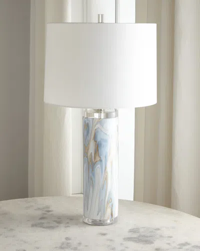 Jamie Young Swirl Ceramic Table Lamp In White