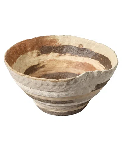 Jamie Young Textile Porcelain Bowl In Brown