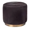 Jamie Young Thackeray Round Pouf In Brown