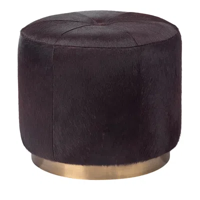JAMIE YOUNG THACKERY HIDE ON ROUD SMALL POUF
