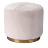 Jamie Young Thackeray Round Pouf In White