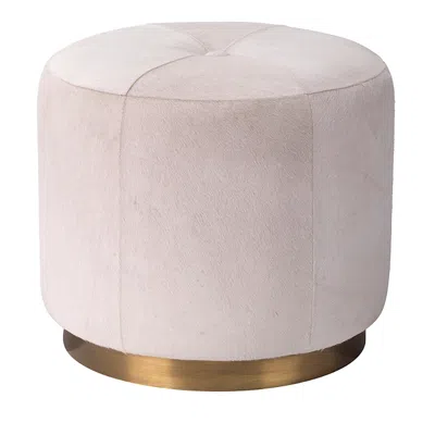 JAMIE YOUNG THACKERY HIDE ON ROUD SMALL POUF