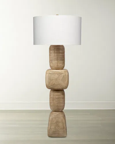 Jamie Young Totem Floor Lamp In Neutral