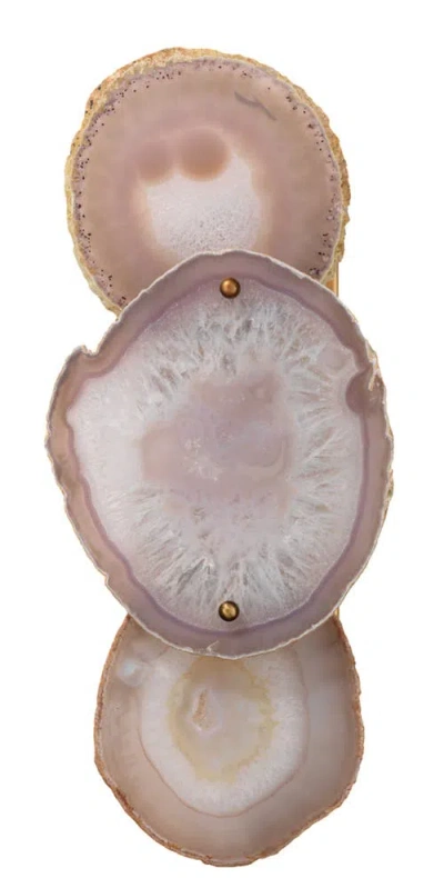 Jamie Young Trinity 1-light Agate Wall Sconce In Pink